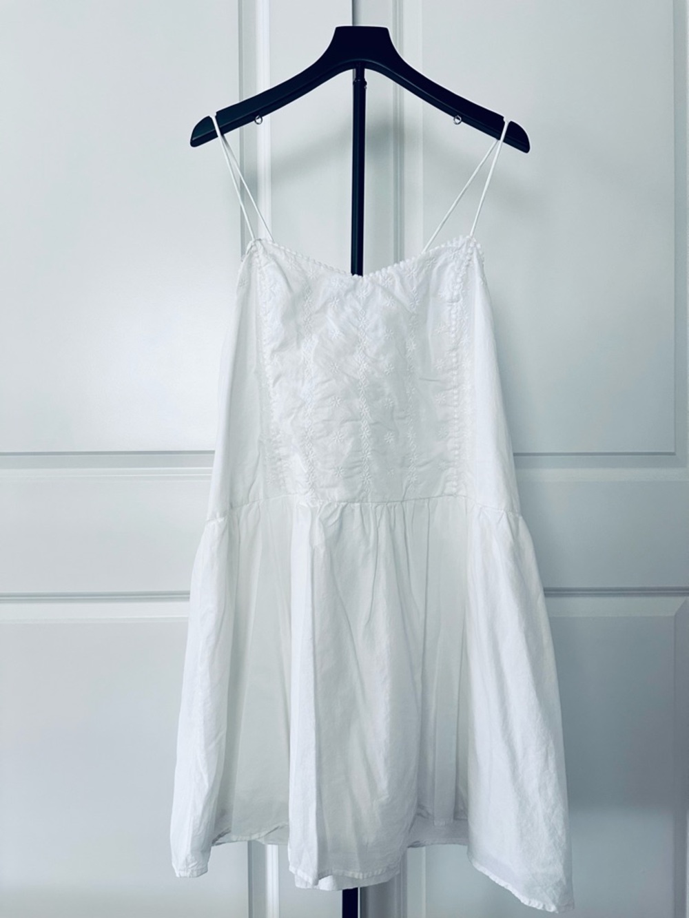 Women’s GAP Spaghetti-Strap White Sundress Size L